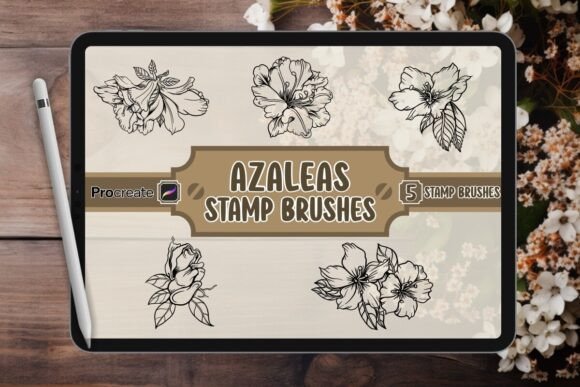 Azaleas Brush Stamp Set for Procreate: Bringing Wilderness to Your Digital Canvas