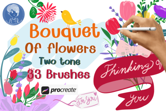 Bouquet of Flowers Brush Stamp Procreate: Elevating Digital Artwork with Precision and Style