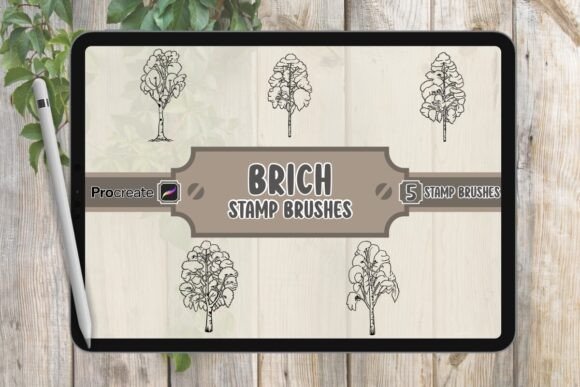 Brich Brush Stamp Set for Procreate: Elevating Digital Wilderness Art