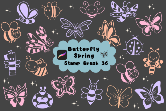 Butterfly Spring: Elevating Your Digital Art with Sketch Style Procreate Brushes