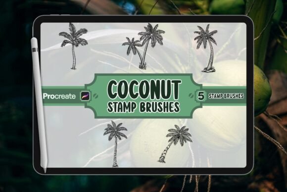 Coconut Brush Stamp Set for Procreate