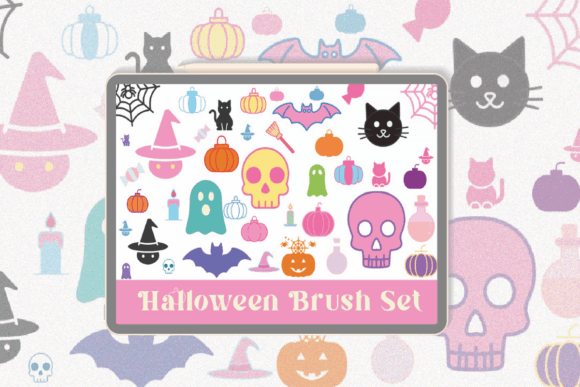 Halloween Procreate Brush Set: 29 Stamps