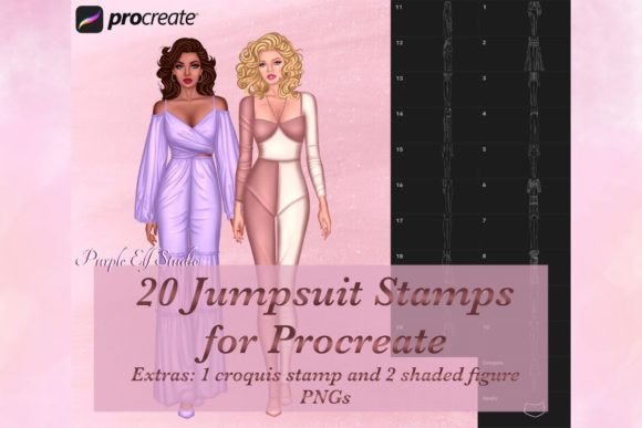 Jumpsuit Procreate Stamps: Elevating Fashion Illustration with Digital Efficiency