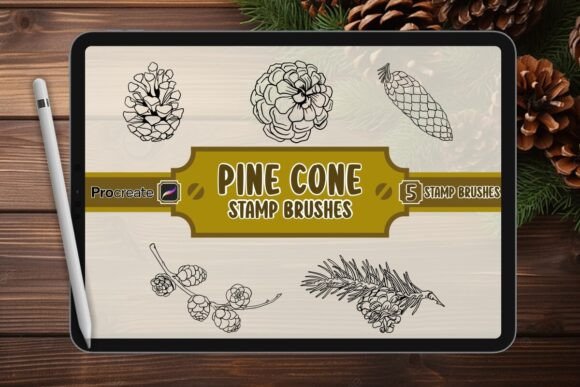 Pine Cone Brush Stamp Set for Procreate: A Practical Evaluation for Digital Artists