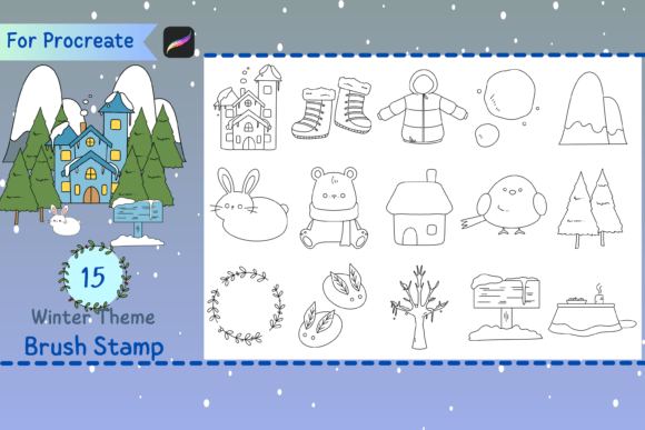 Procreate Brush Stamp Winter Theme: Elevate Your Digital Art with Seasonal Charm