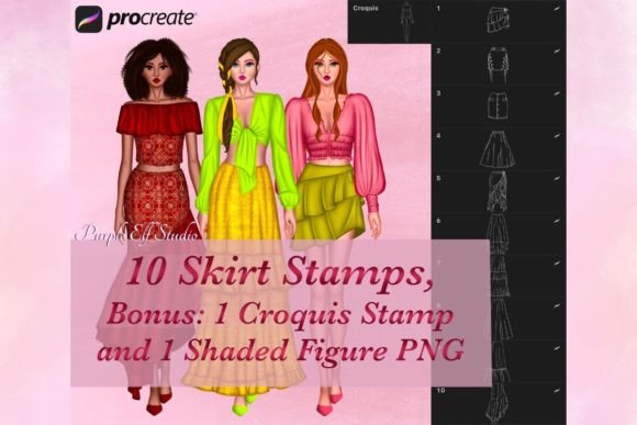 Skirts Bottom Wear Procreate Stamps: A Practical Guide for Fashion Illustrators