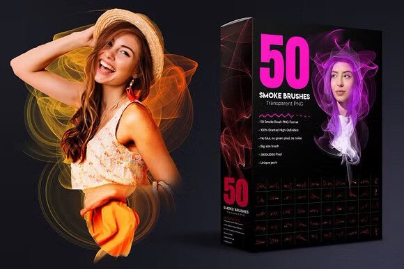 Smoke Fire Flame PNG Brush Set: Elevating Digital Art with Realistic Effects