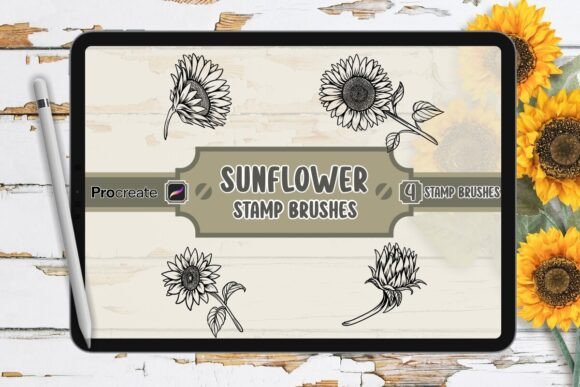 Sunflower Brush Stamp Set for Procreate: A Practical Evaluation