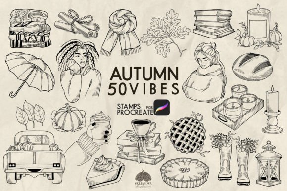 Transform Your Digital Art with Autumn Procreate Brush Stamps