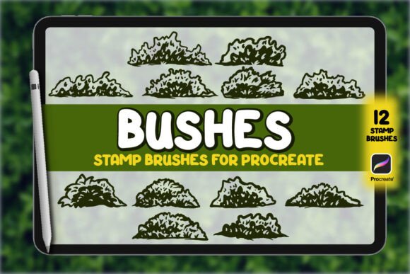 Unleash Your Creativity with the Bush Brush Stamp Set for Procreate