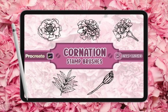 Unleash Your Creativity with the Cornation Brush Stamp Set for Procreate