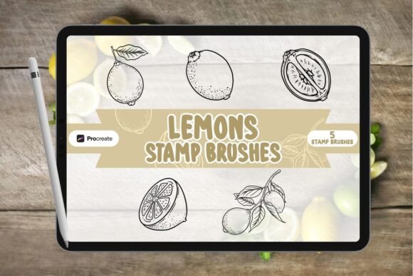 Unleash Your Creativity with the Lemons Brush Stamp Set for Procreate