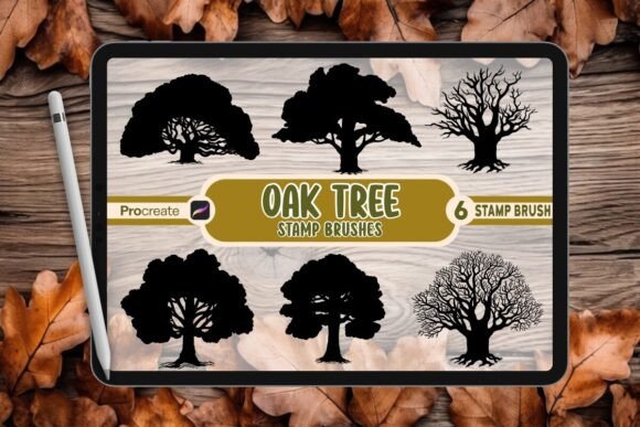 Unleash Your Creativity with the Oak Plant Brush Stamp Set for Procreate