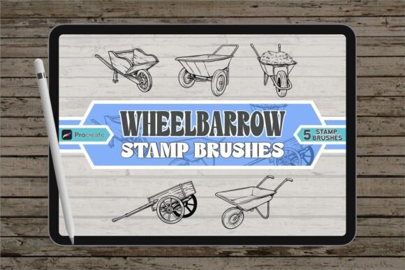 Unleash Your Creativity with the Wheelbarrow Brush Stamp Set for Procreate