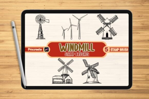 Unleash Your Creativity with the Windmill Brush Stamp Set for Procreate