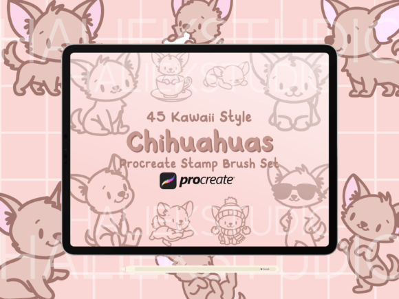 Unlock Your Creativity with the Chihuahua Procreate Stamps Brush Set