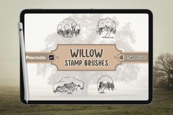 Willow Brush Stamp Set for Procreate: Elevate Your Digital Art